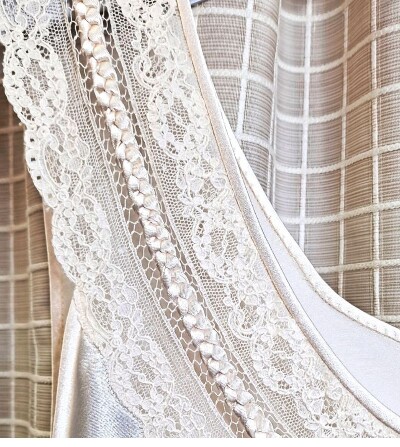 Camisón raso artesanal salmón