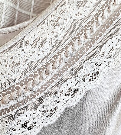 Camisón raso artesanal salmón