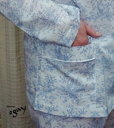 Pijama mujer abierto tela