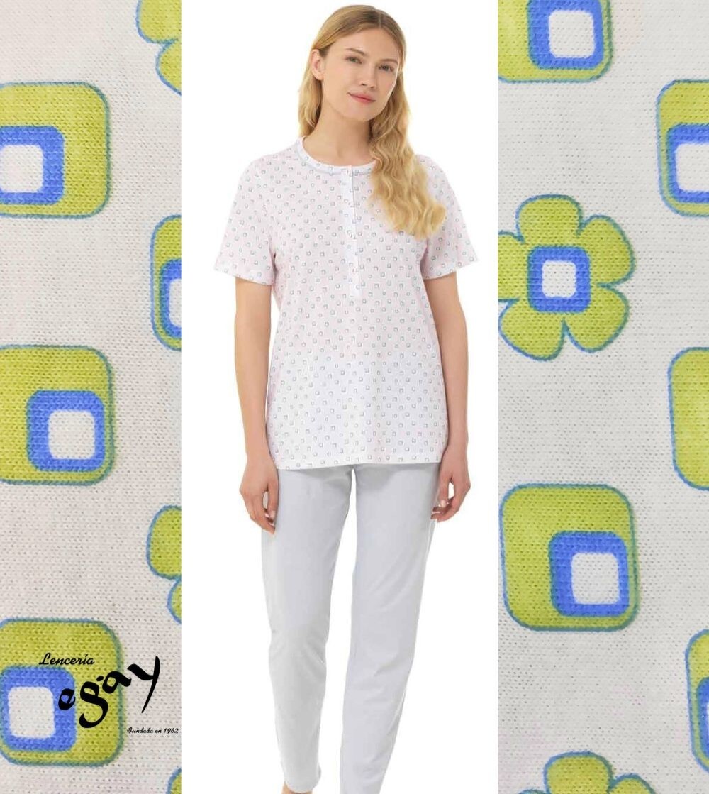 Pijama largo algodón